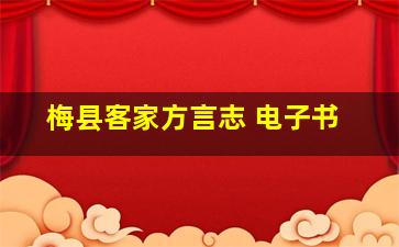 梅县客家方言志 电子书